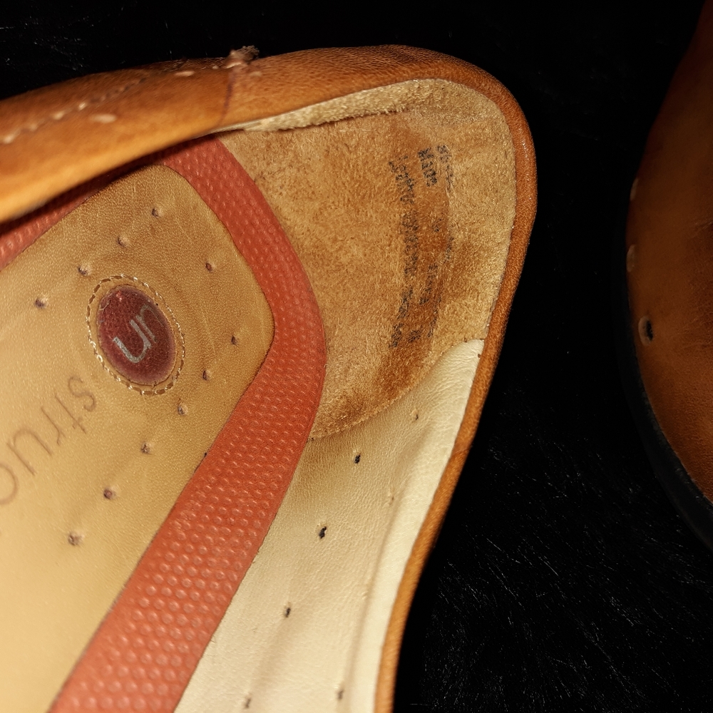 Clarks UnStructured Leather Driving Loafer SZ 10M - Picture 2 of 7